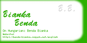 bianka benda business card